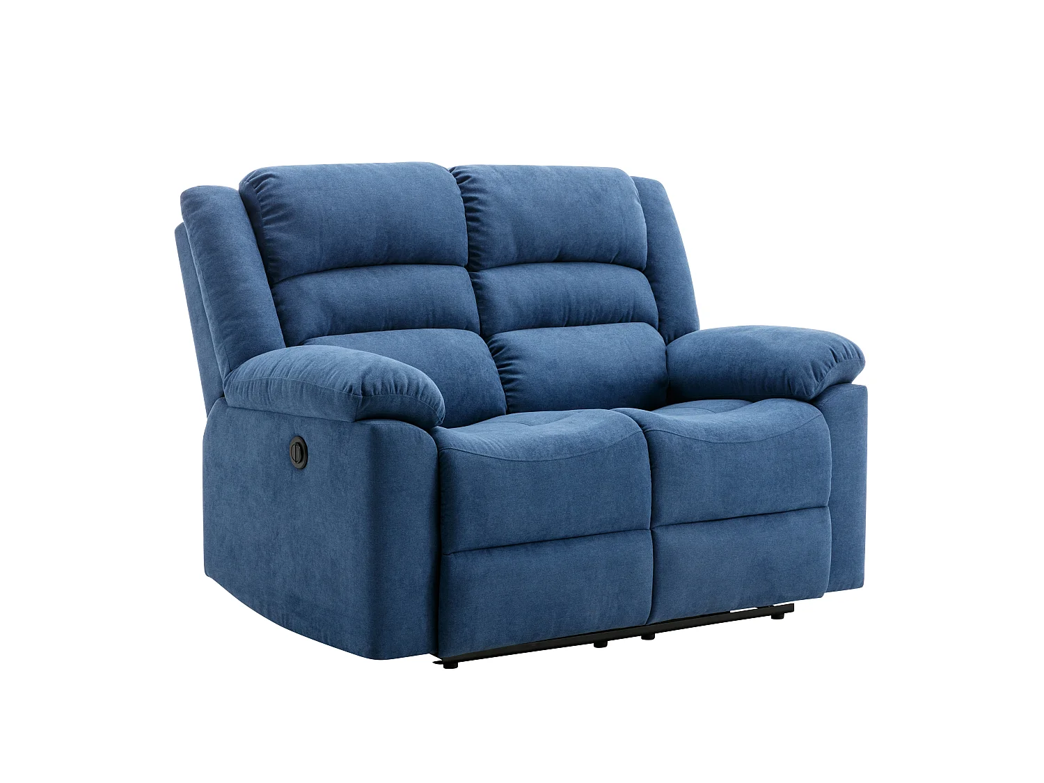 2- og 3-personers recliner sofa i blåt stof BUROLO
