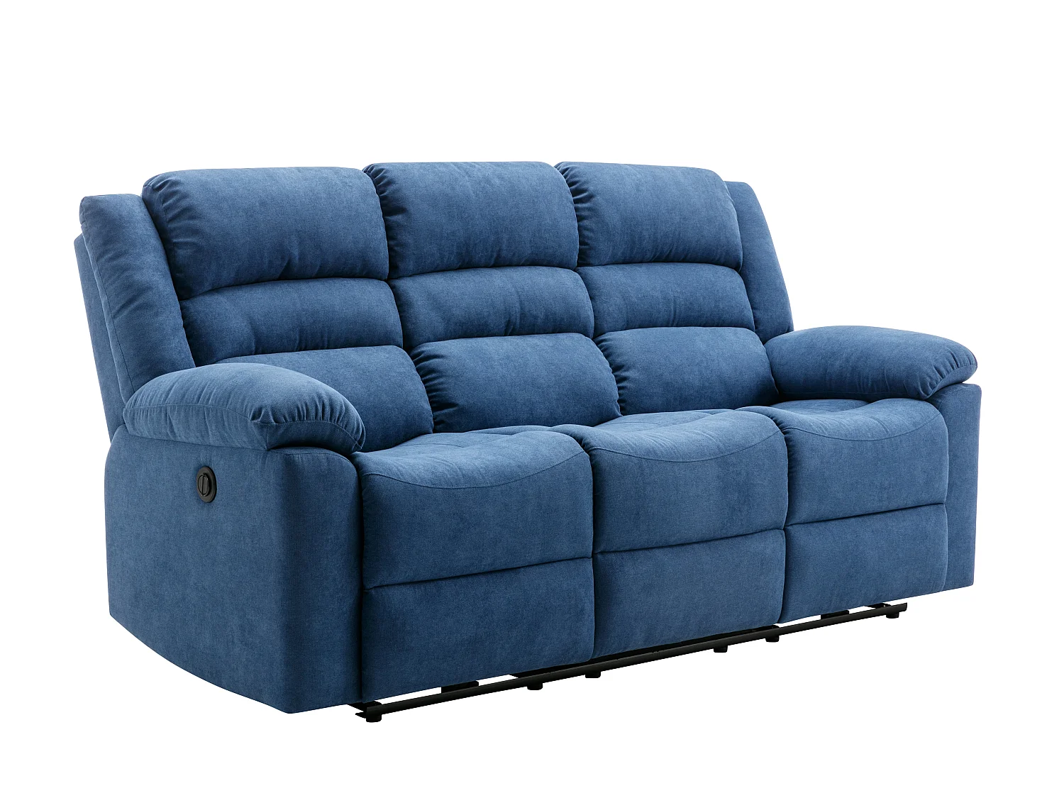 2- og 3-personers recliner sofa i blåt stof BUROLO