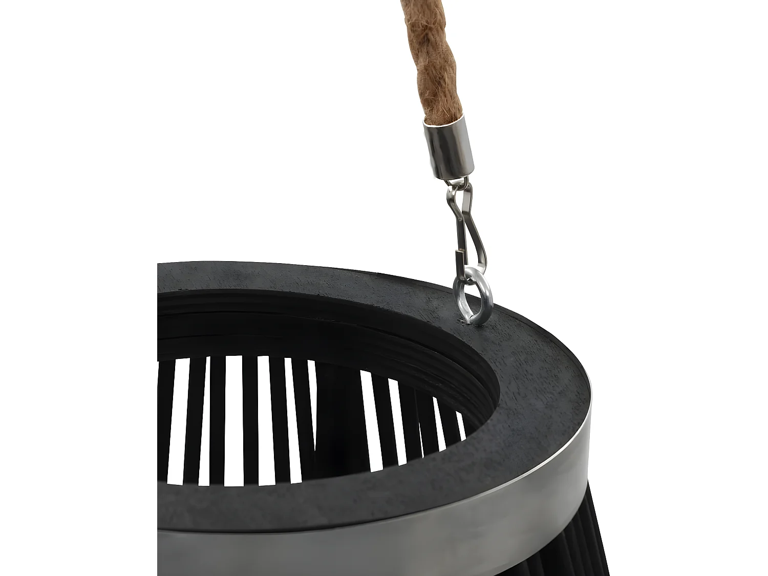 Bougeoir suspendu ou sur bambou marron 34 x 34 x 95 cm DEC020006