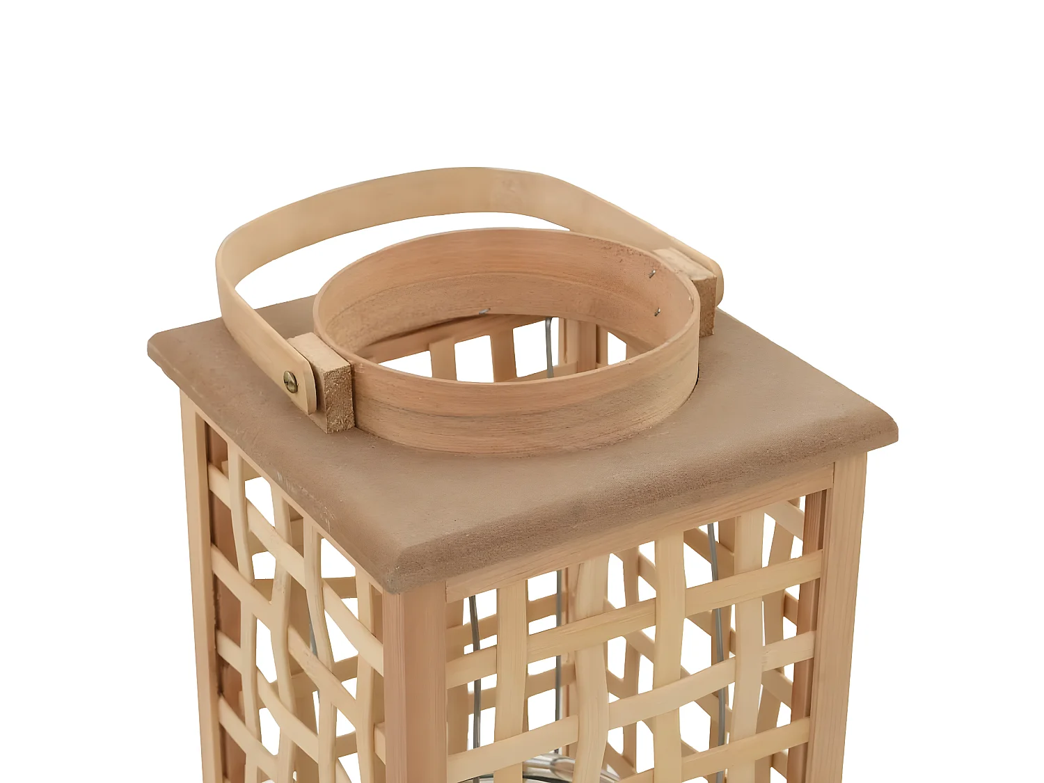 Bougeoir suspendu porte-bougie bambou bambou marron 19 x 19 x 84 cm DEC020009