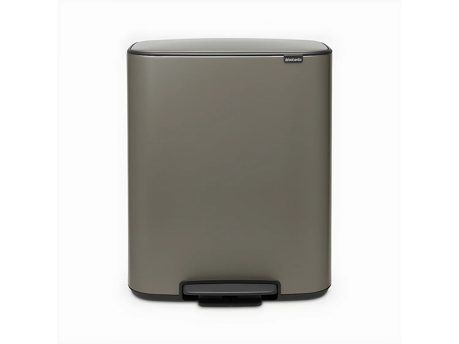 Brabantia Poubelle à pédale 2x30l platinum - 211546