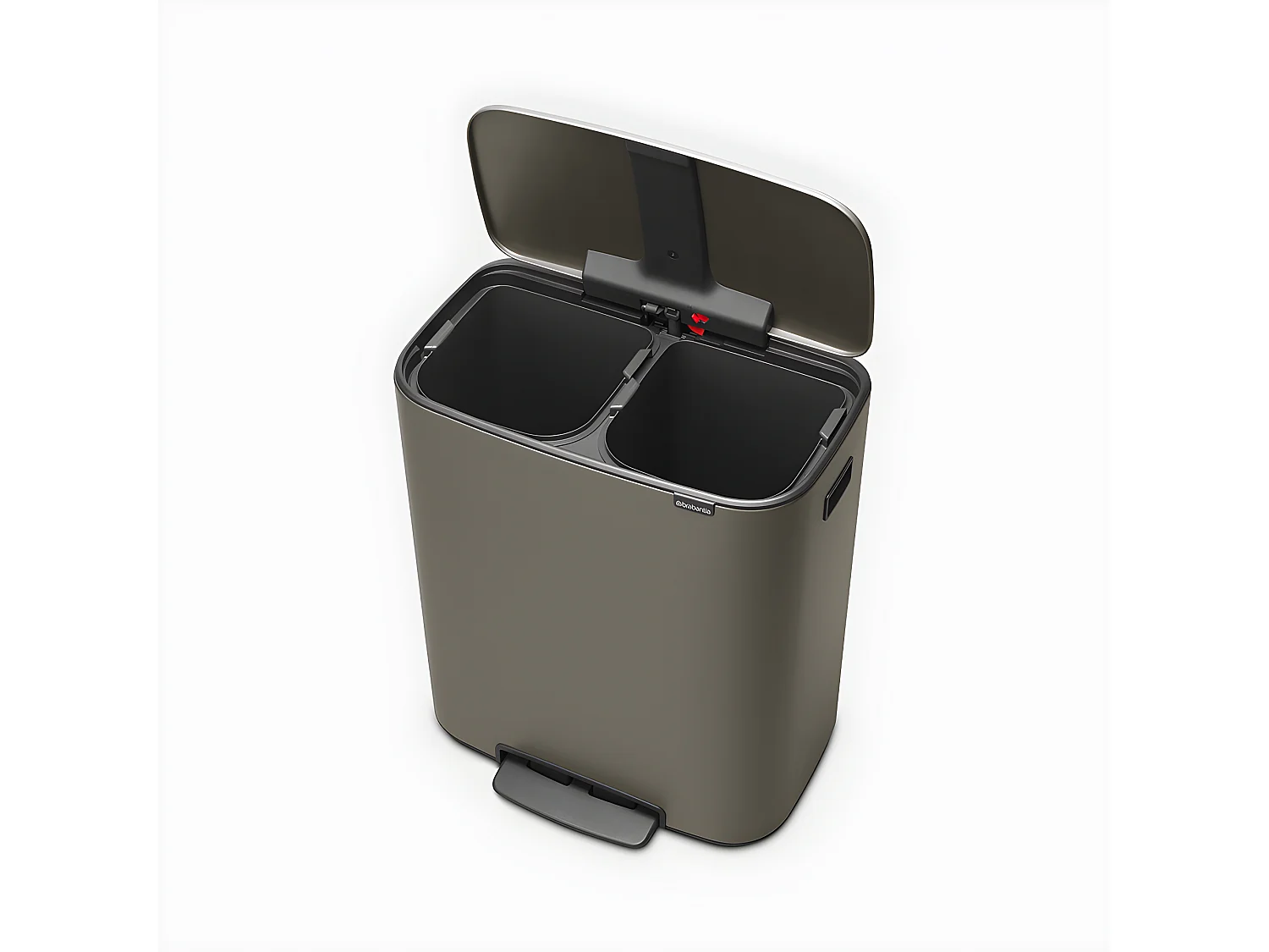 Brabantia Poubelle à pédale 2x30l platinum - 211546