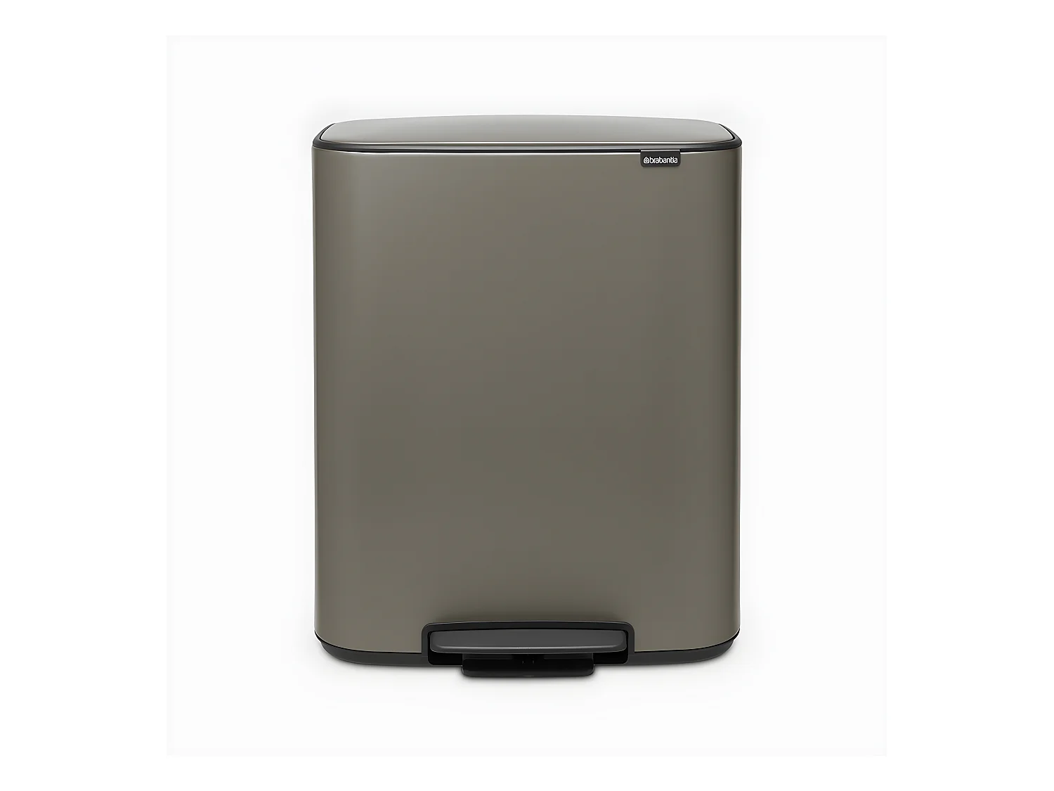 Brabantia Poubelle à pédale 2x30l platinum - 211546
