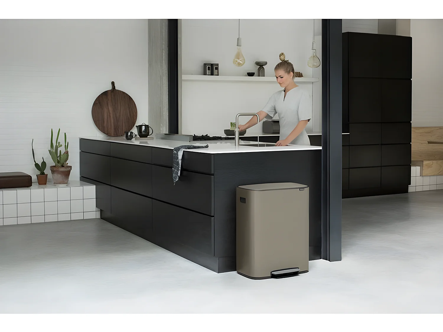 Brabantia Poubelle à pédale 2x30l platinum - 211546