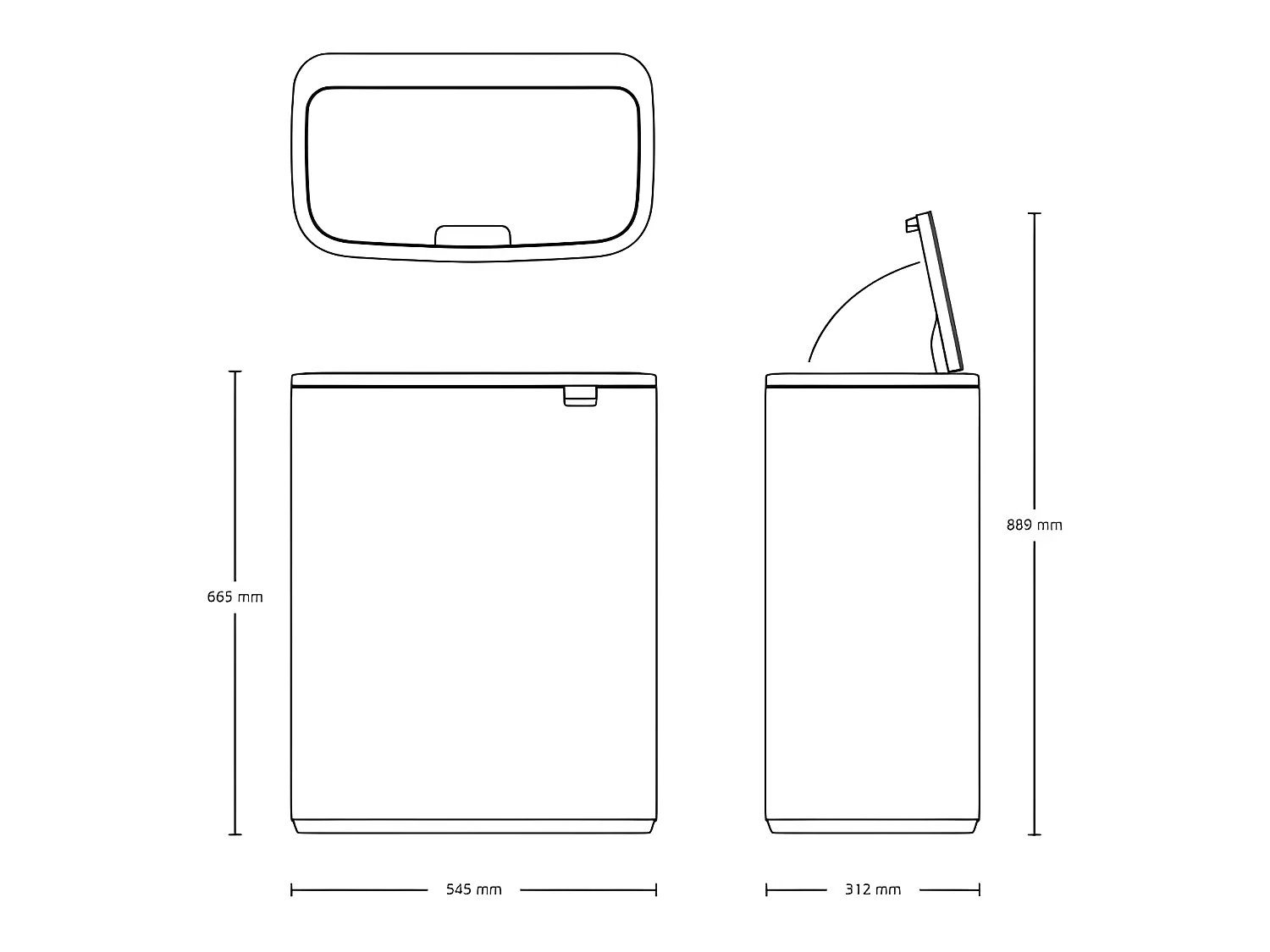 Brabantia Poubelle à pédale 2x30l platinum - 211546