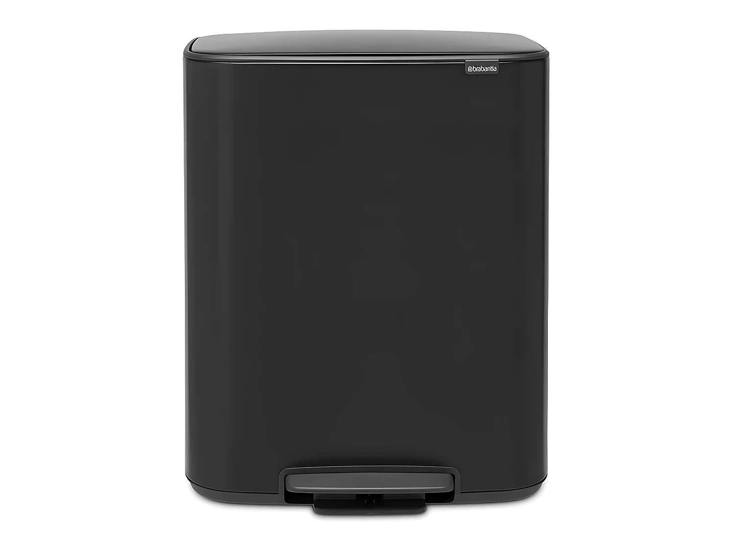 Brabantia Poubelle à pédale 2x30l matt black - 211508