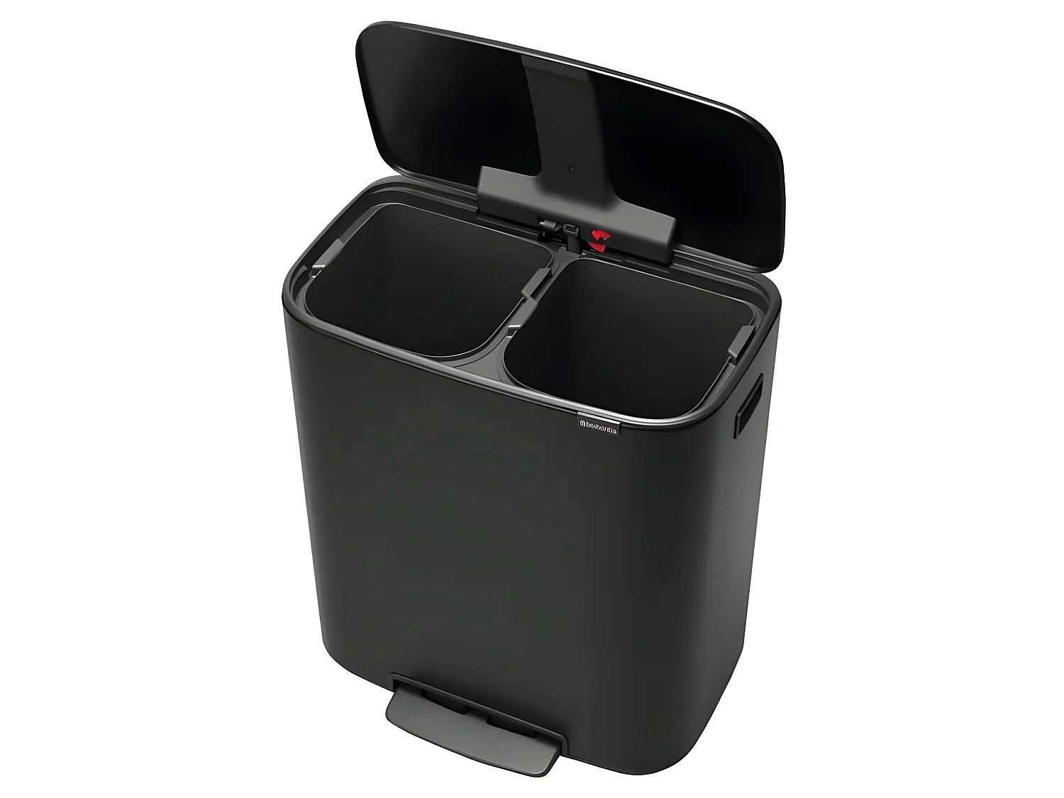 Brabantia Poubelle à pédale 2x30l matt black - 211508