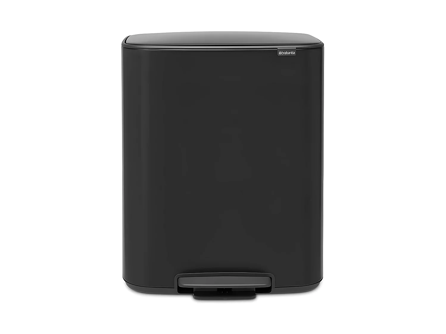 Brabantia Poubelle à pédale 2x30l matt black - 211508