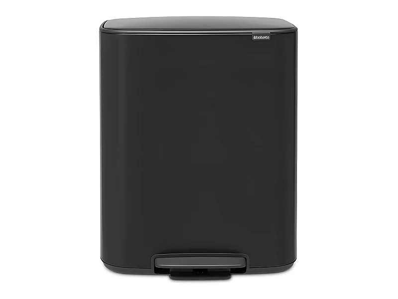 Brabantia Poubelle à pédale 2x30l matt black - 211508
