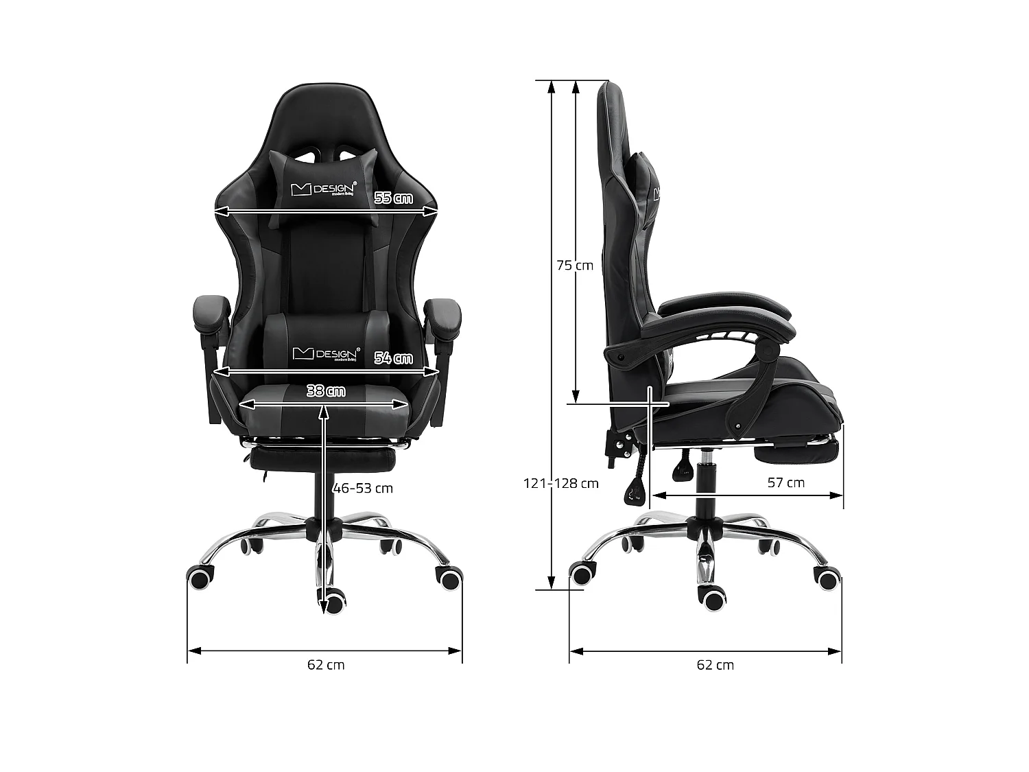 Massage Gaming Chair Chaise de bureau Racing Chaise de bureau Réglable Gaming Ch