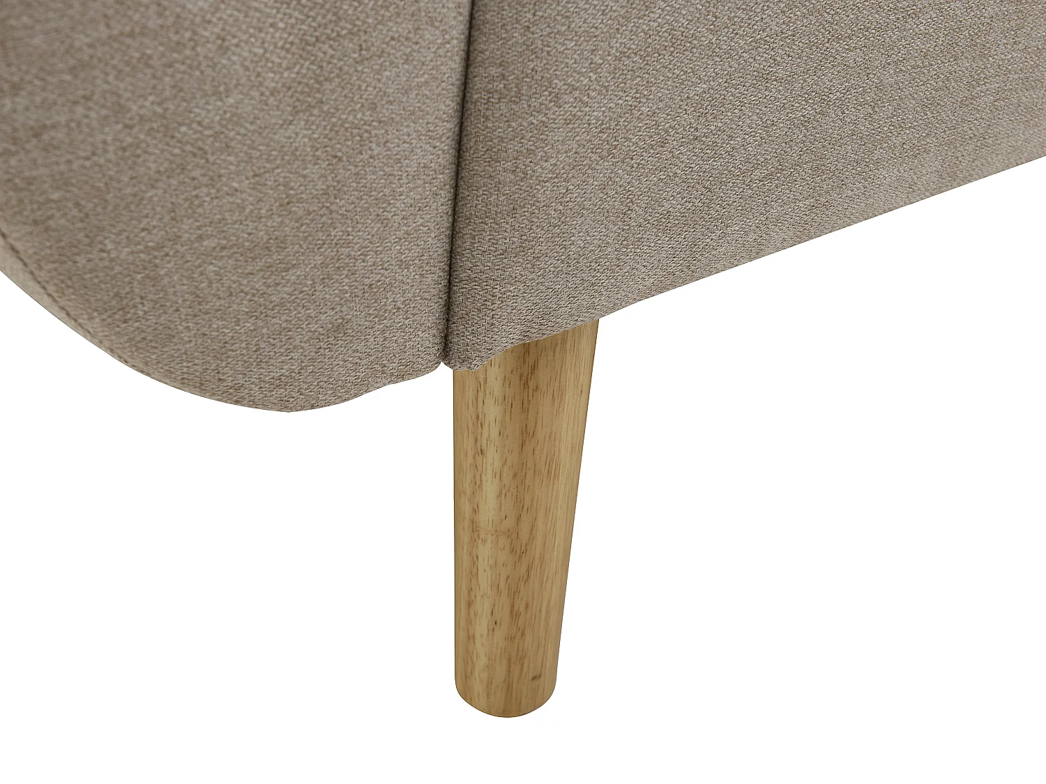 Slaapbank/zitbank met 3 plaatsen in beige stof LOELINE