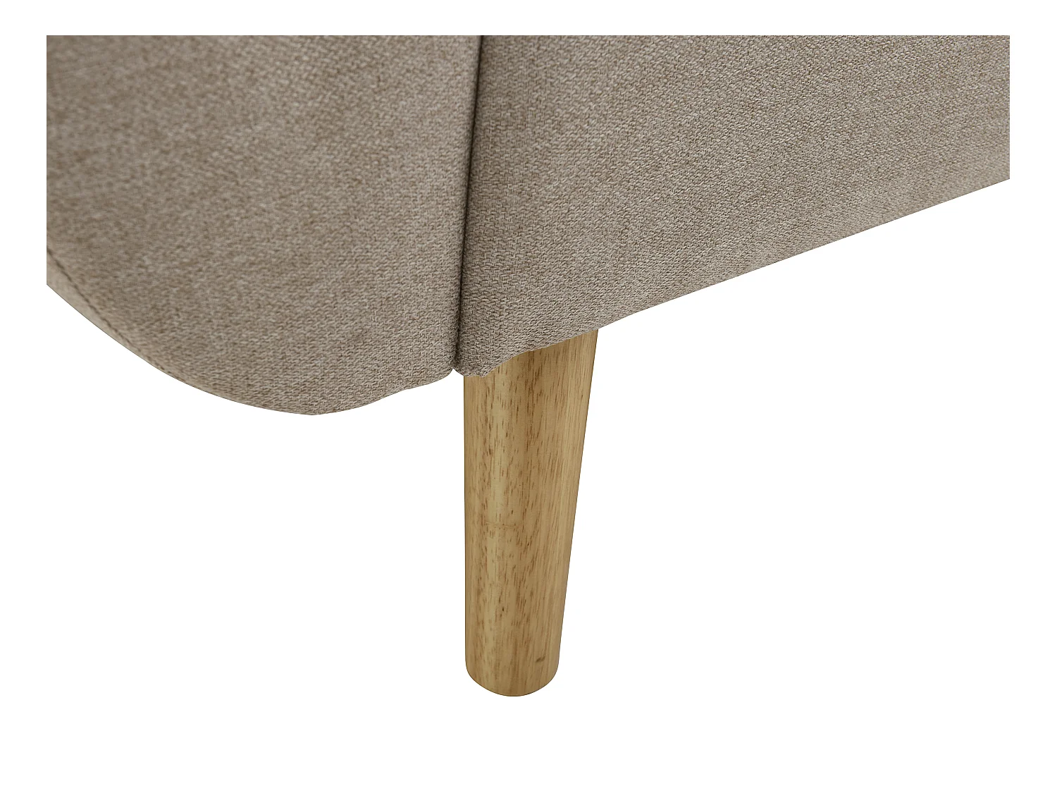Slaapbank/zitbank met 3 plaatsen in beige stof LOELINE