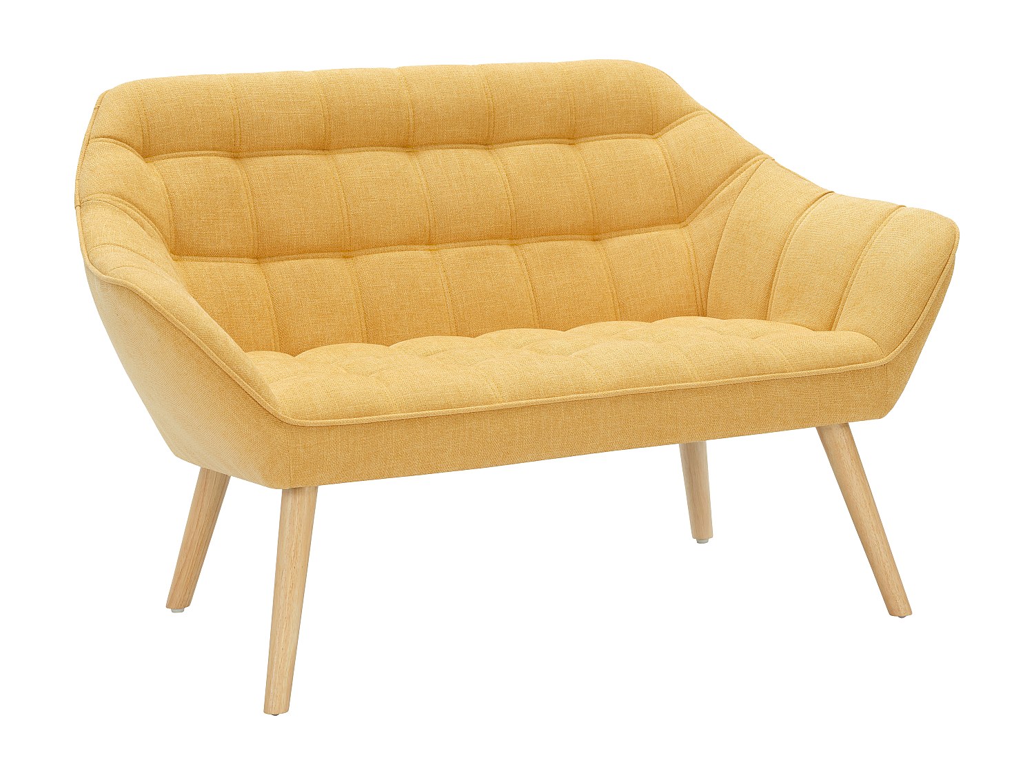 Sofa 2-Sitzer - Stoff - Senfgelb - CASERTA günstig online kaufen