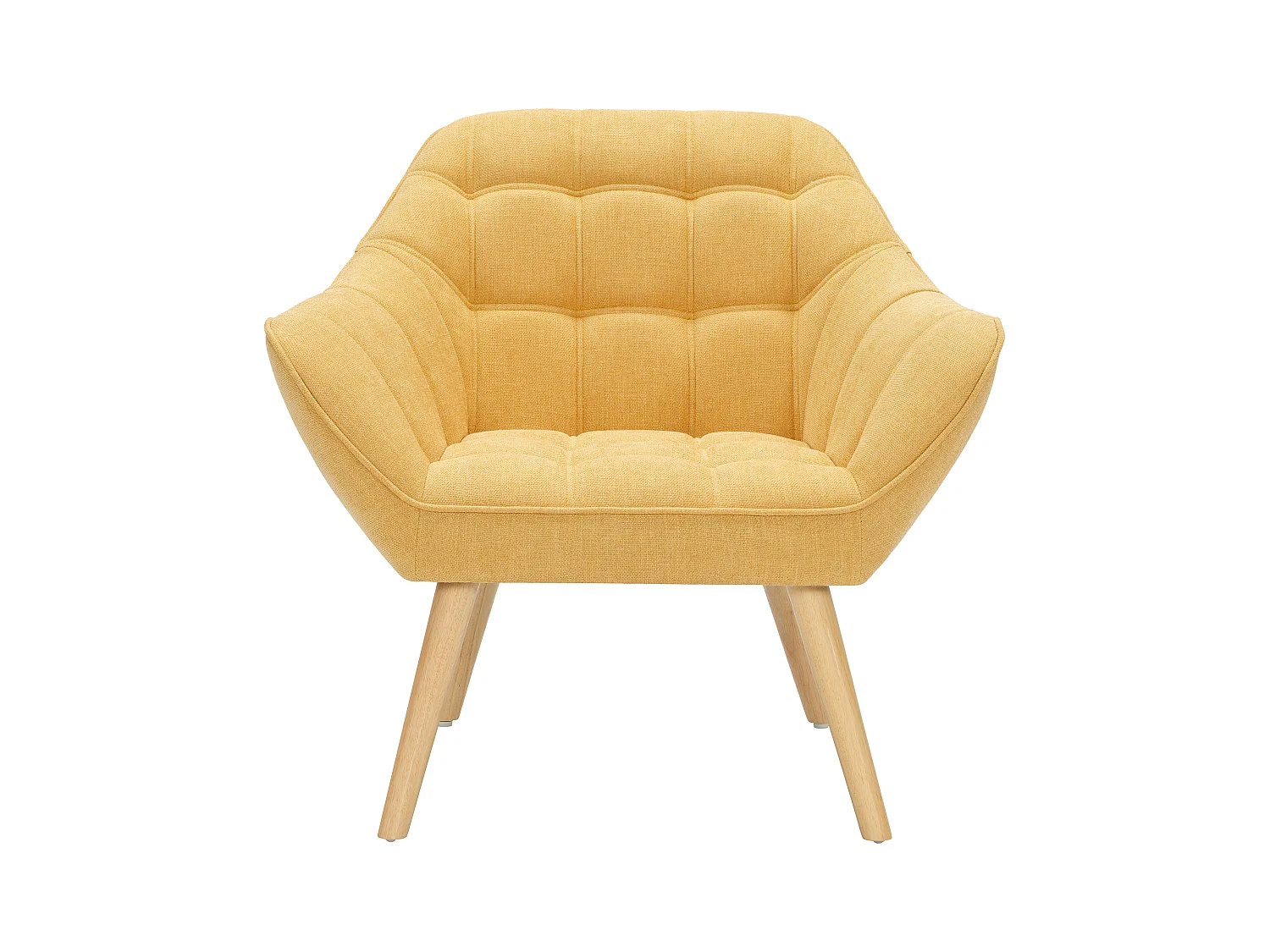 Sillón de tela color mostaza CASERTA