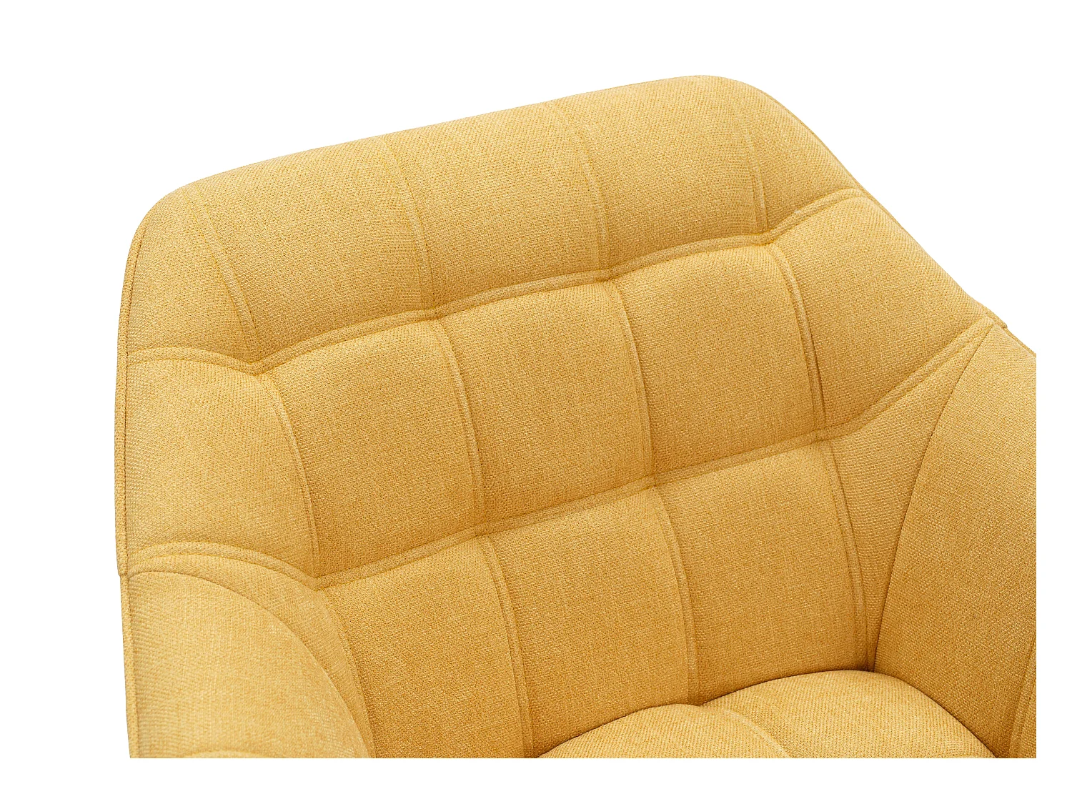 Sillón de tela color mostaza CASERTA