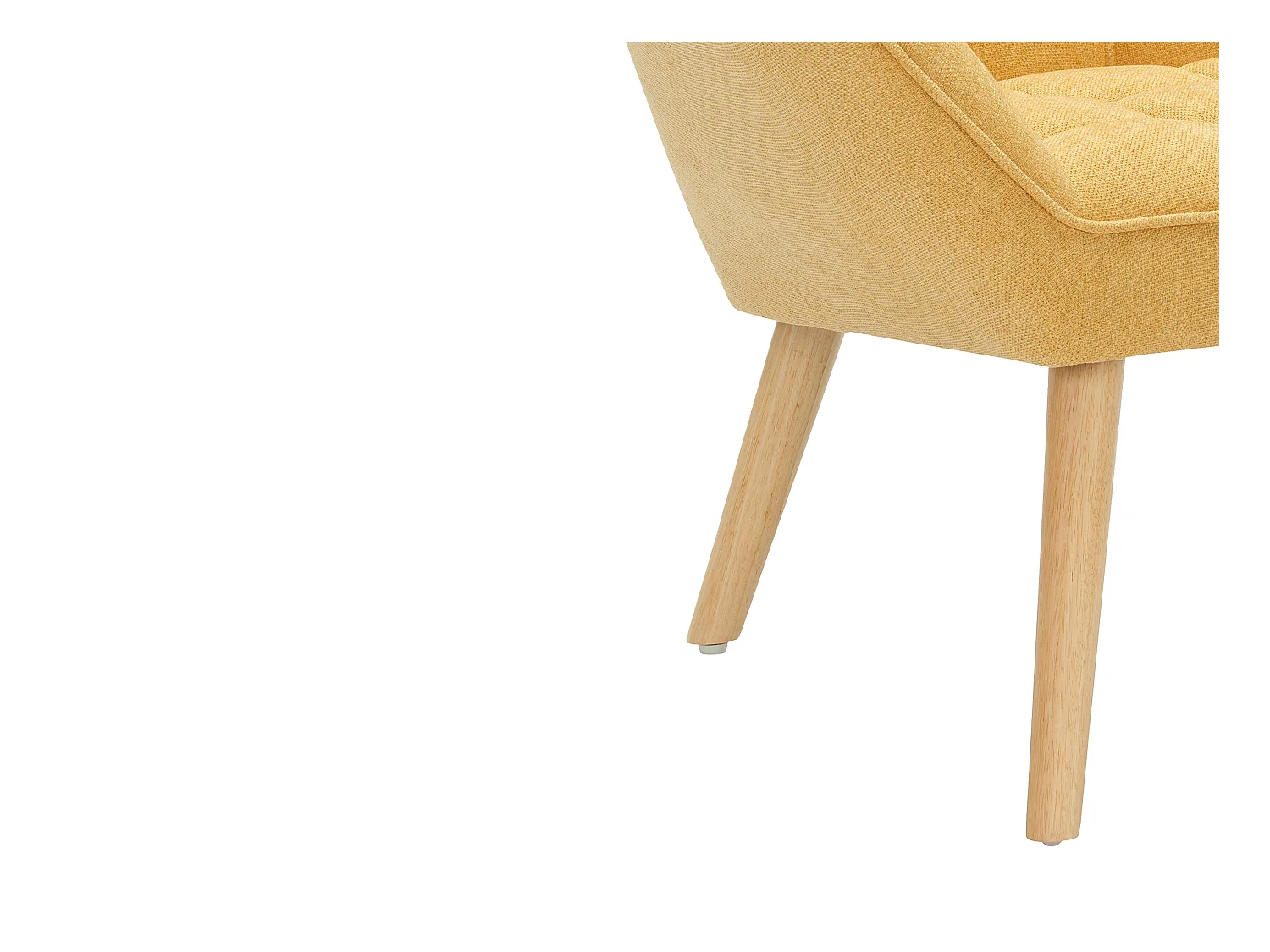 Sillón de tela color mostaza CASERTA