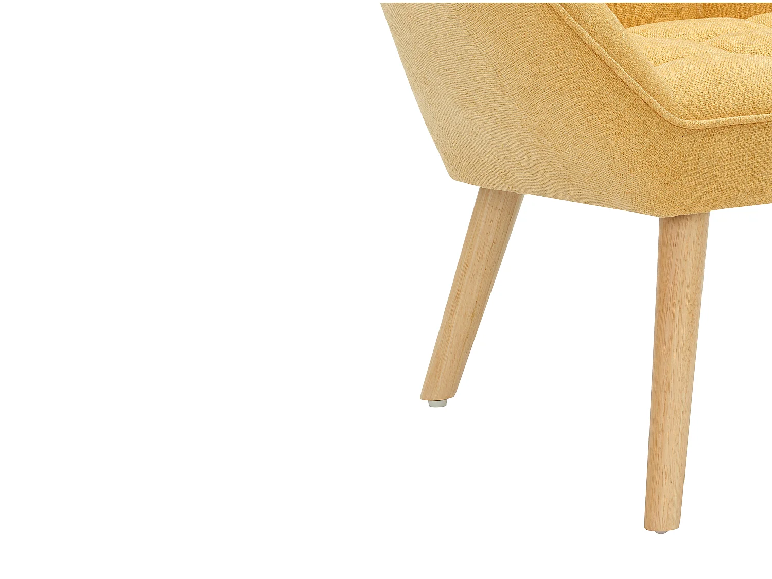 Fauteuil van mosterdgele stof CASERTA