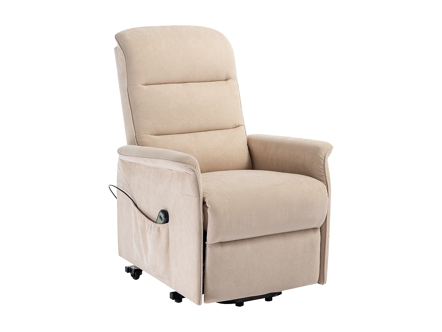Relaxsessel Fernsehsessel elektrisch - Stoff - Beige - CAPUCINE