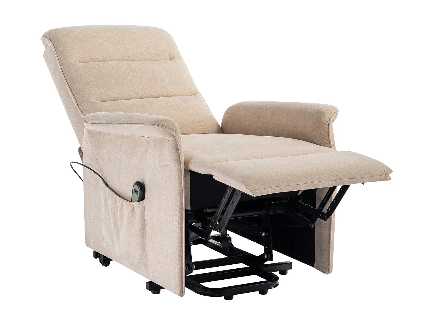 Relaxsessel Fernsehsessel elektrisch - Stoff - Beige - CAPUCINE