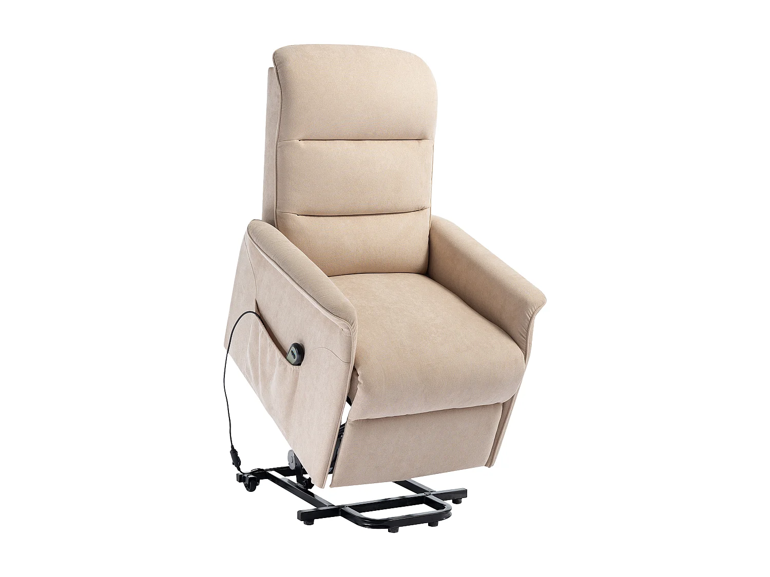 Relaxsessel Fernsehsessel elektrisch - Stoff - Beige - CAPUCINE