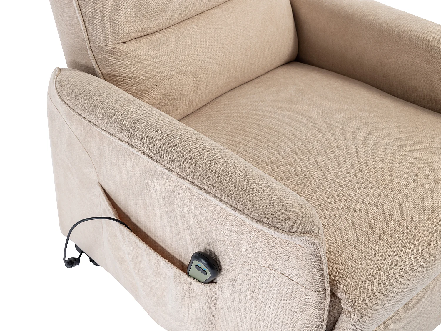 Relaxsessel Fernsehsessel elektrisch - Stoff - Beige - CAPUCINE