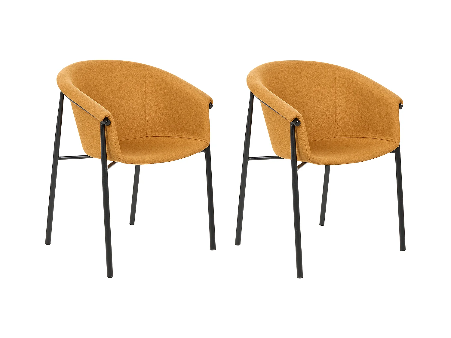 Lot de 2 chaises de salle à manger AMES Orange