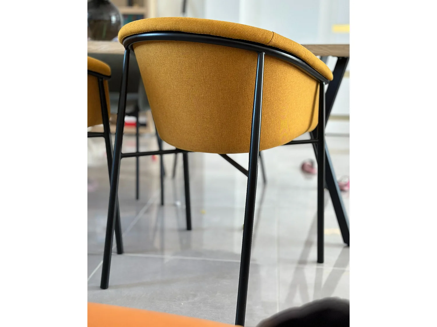 Conjunto de 2 cadeiras de jantar AMES Laranja