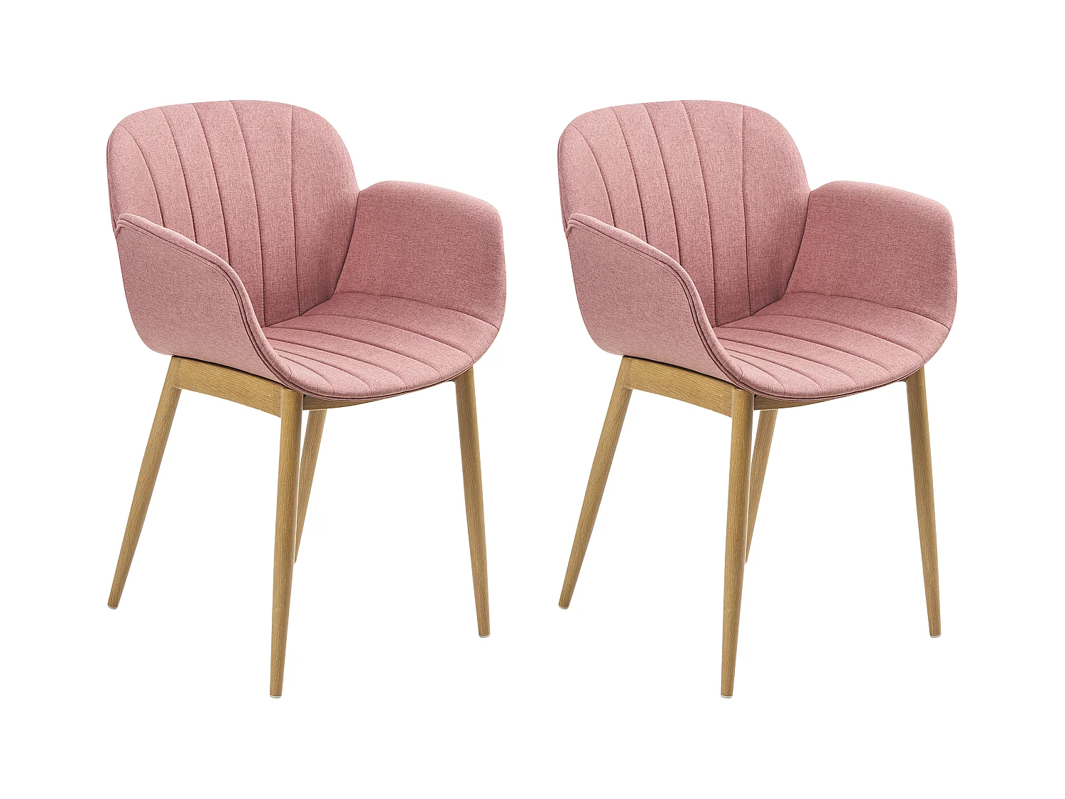 Set van 2 eetkamerstoelen ALICE Roze
