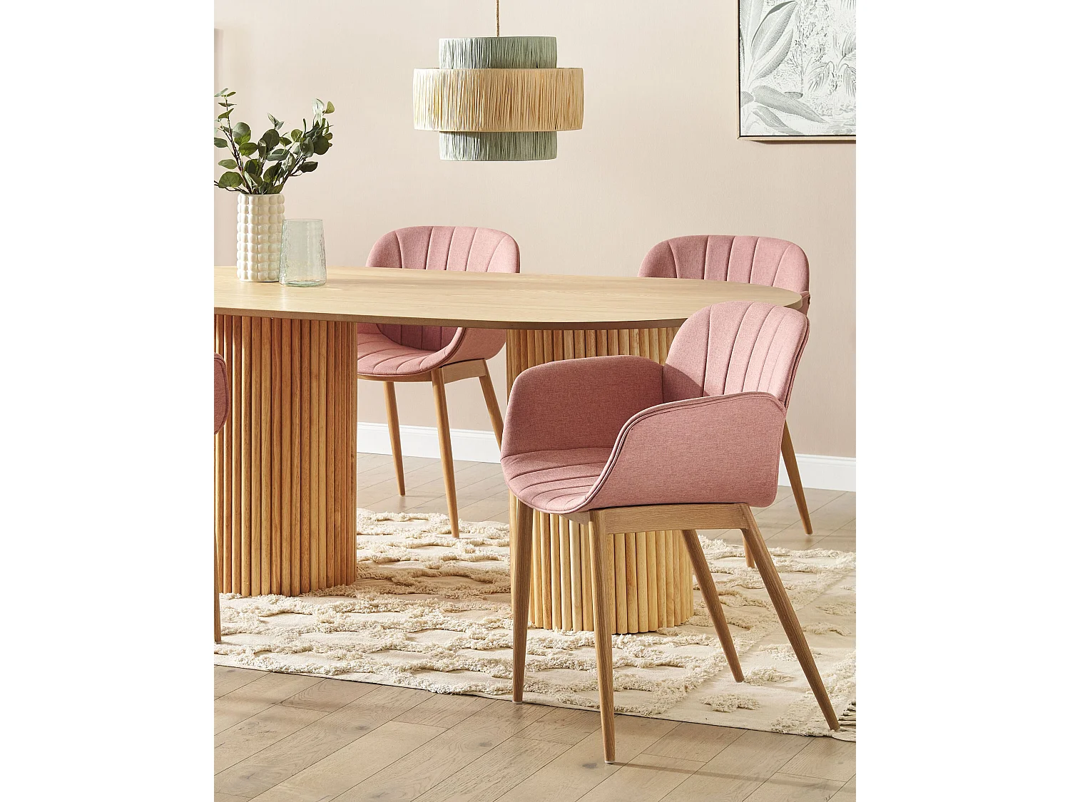 Set van 2 eetkamerstoelen ALICE Roze