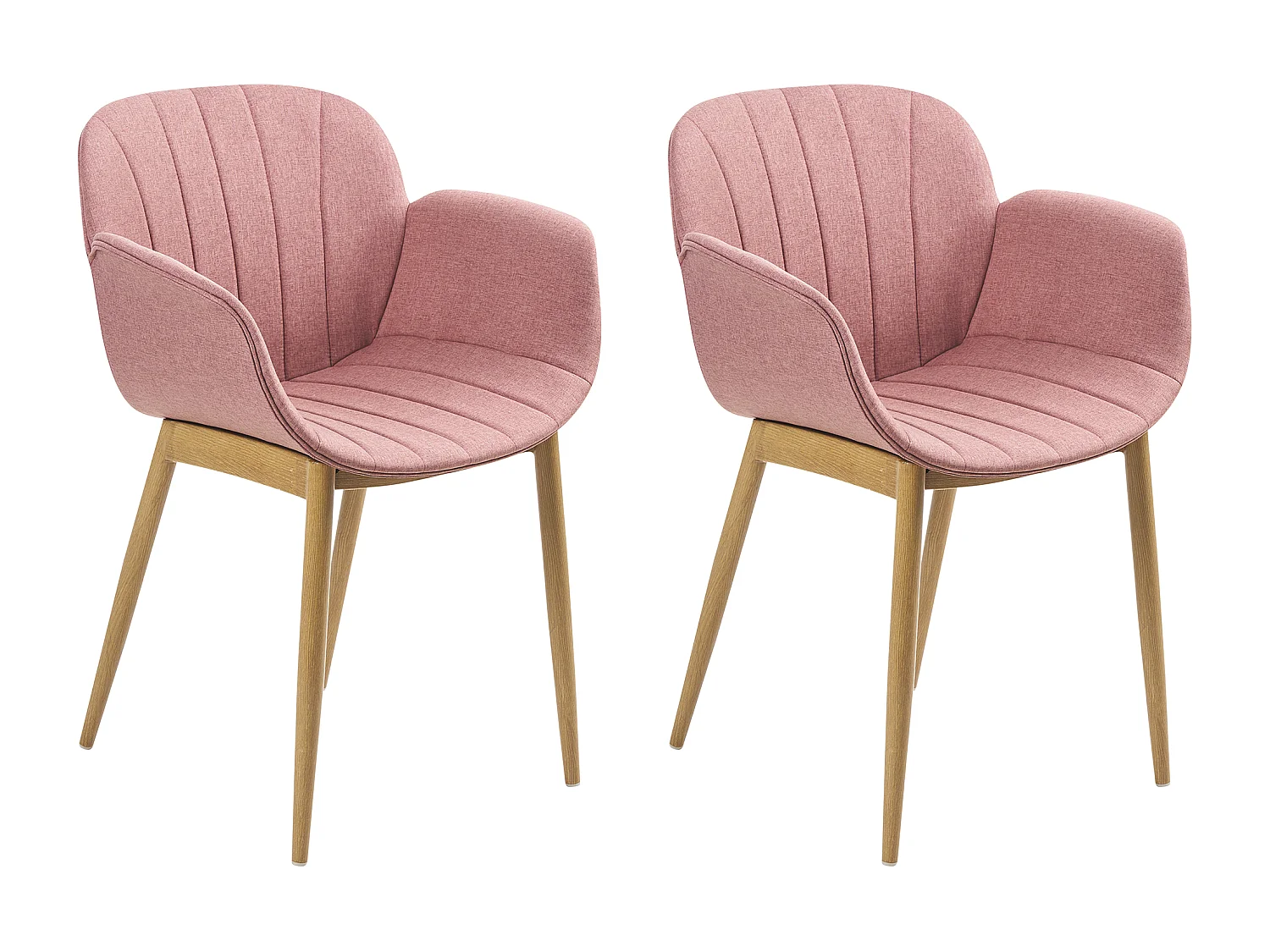 Set van 2 eetkamerstoelen ALICE Roze