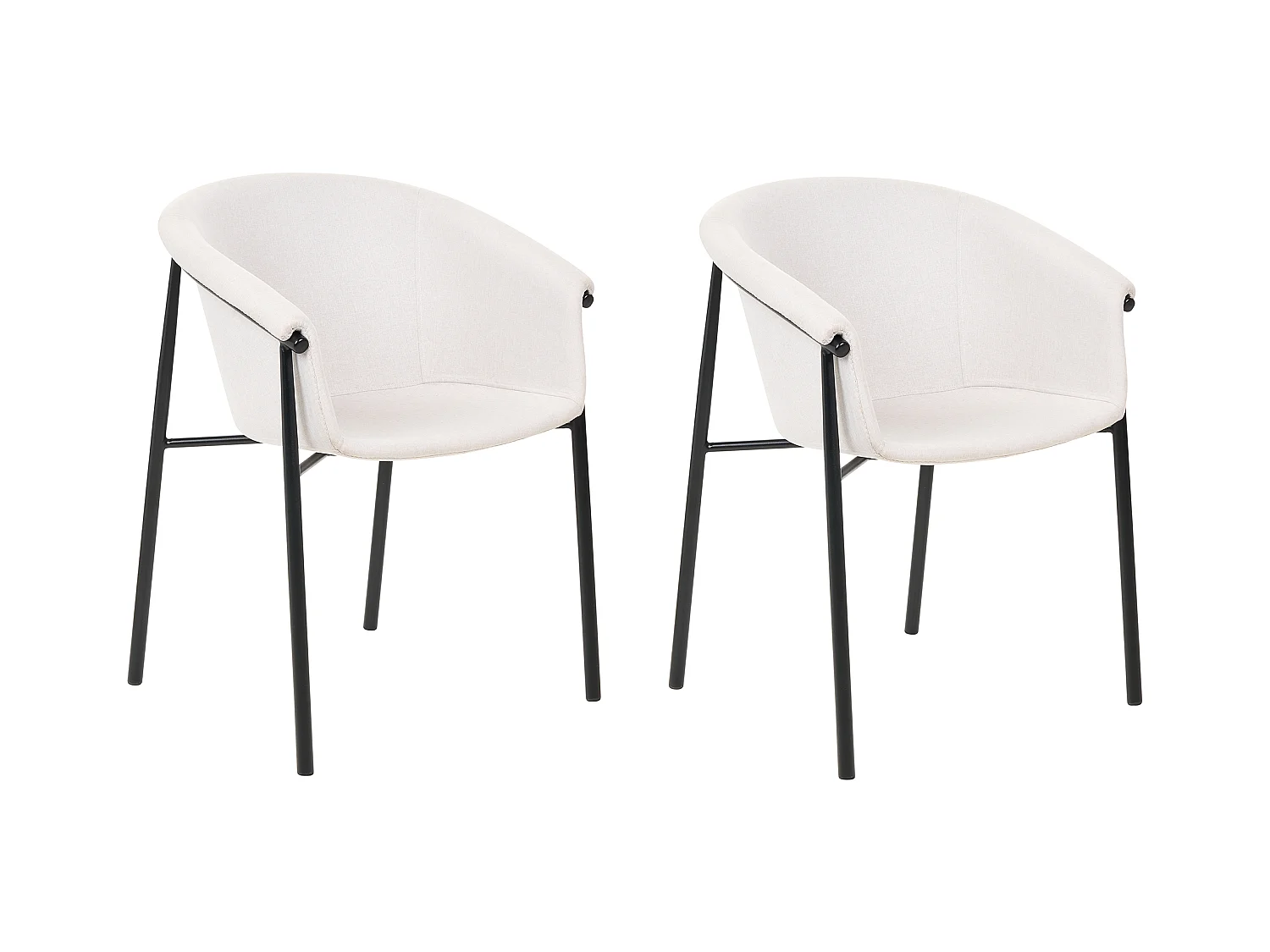 Lot de 2 chaises de salle à manger AMES Beige clair