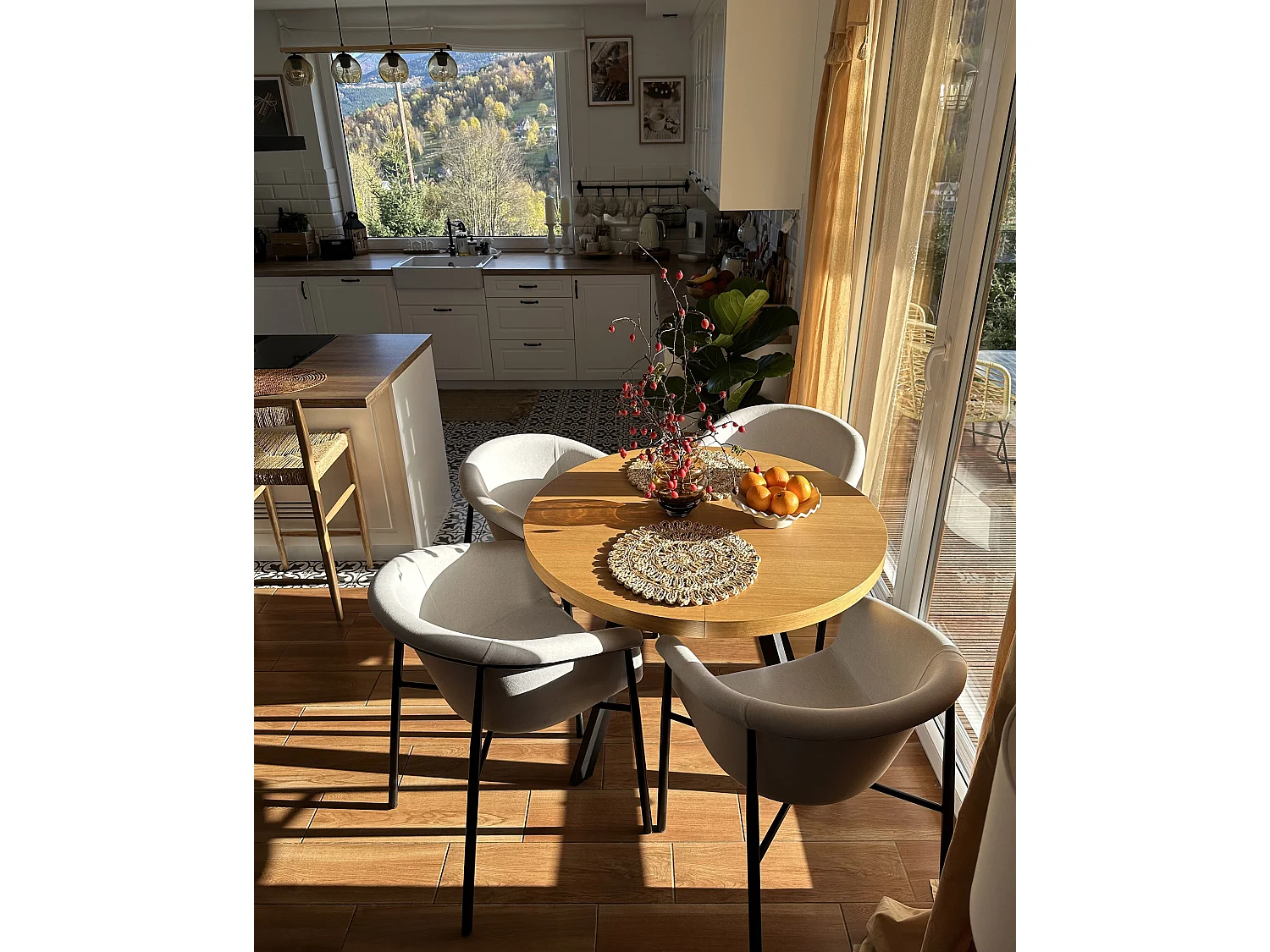 Set van 2 eetkamerstoelen AMES Lichtbeige