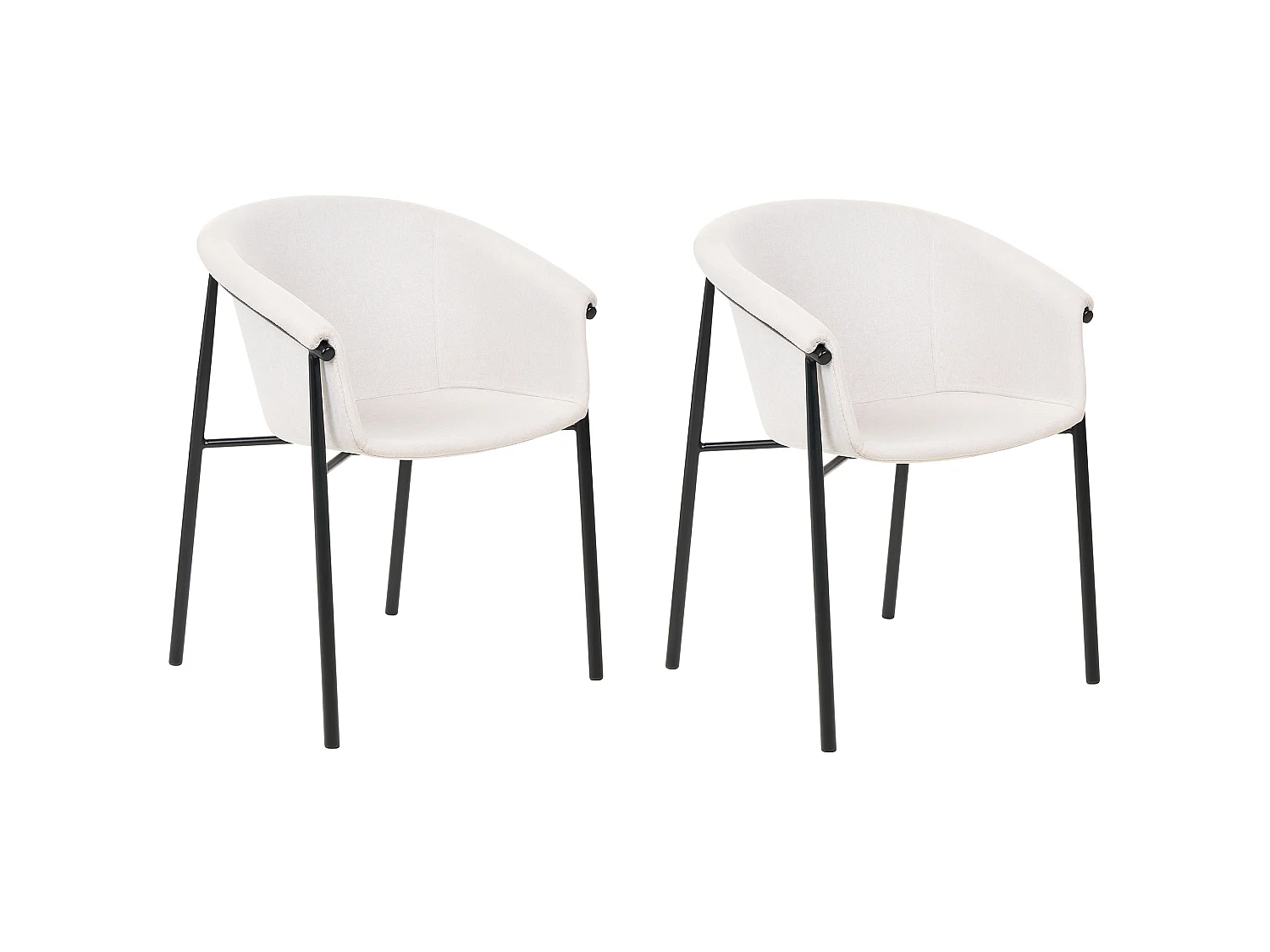 Set van 2 eetkamerstoelen AMES Lichtbeige