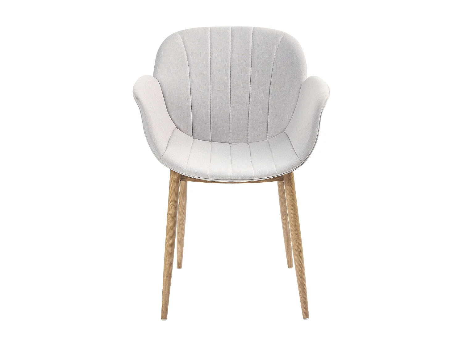 Lot de 2 chaises de salle à manger ALICE Gris clair