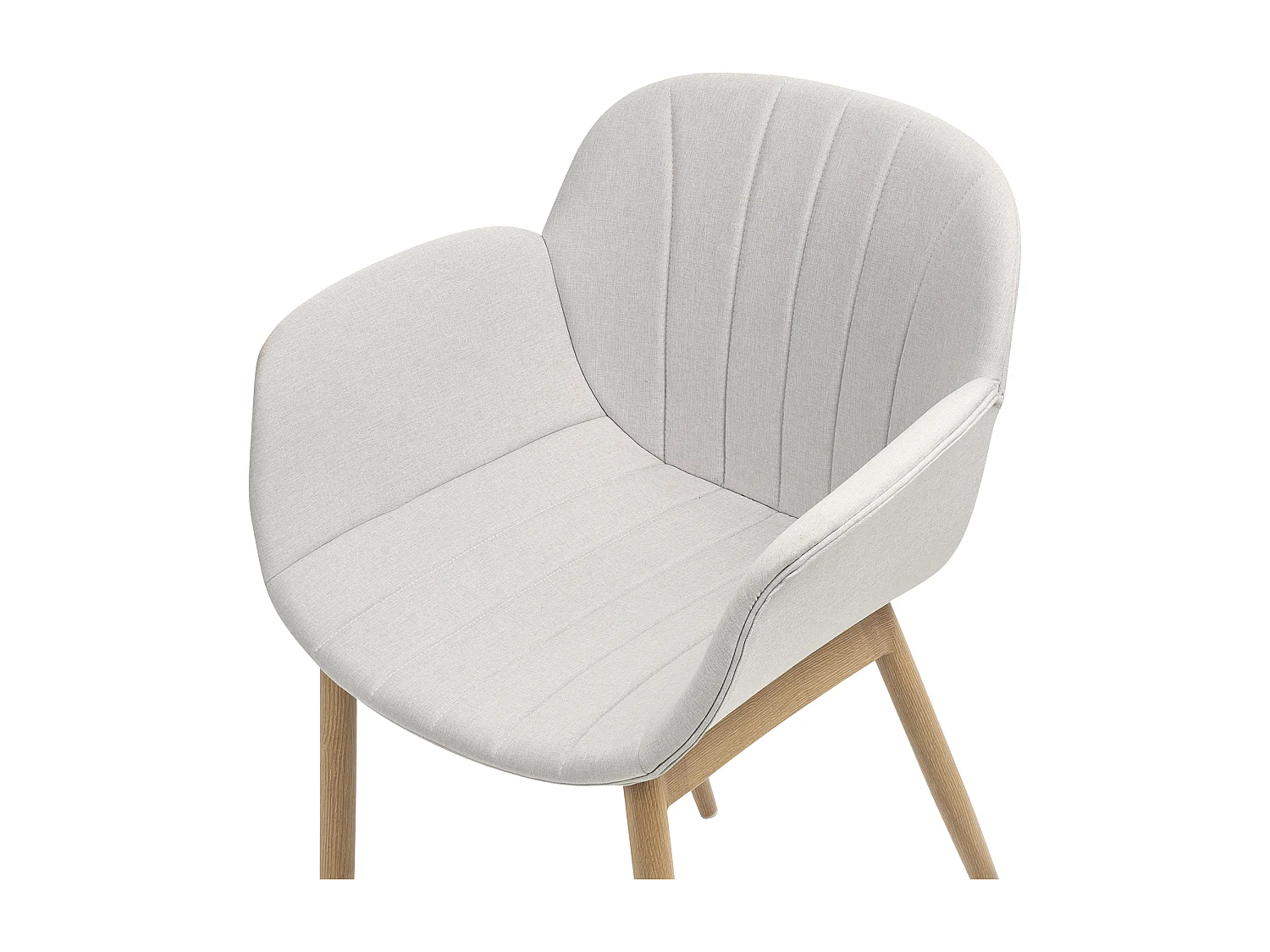 Set van 2 eetkamerstoelen ALICE Lichtgrijs