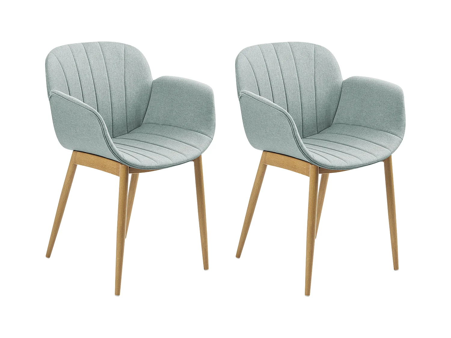 Lot de 2 chaises de salle à manger ALICE Vert menthe