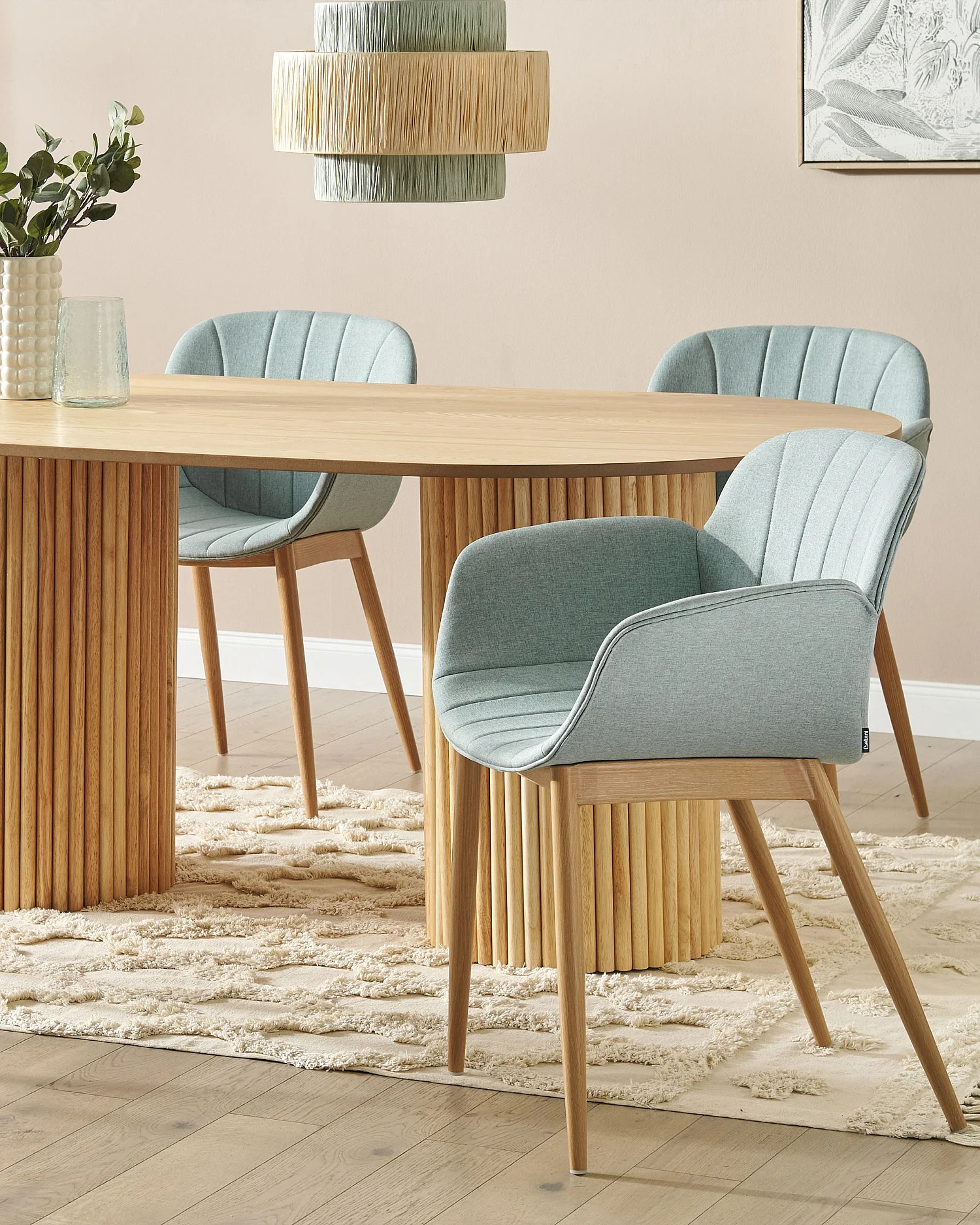 Set van 2 eetkamerstoelen ALICE Mintgroen