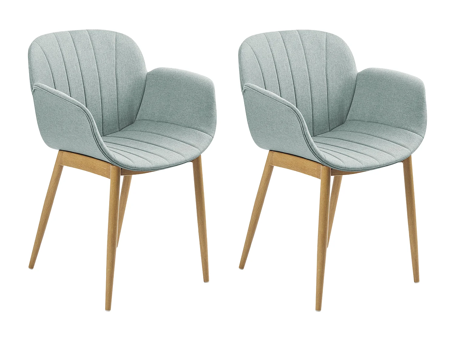 Set van 2 eetkamerstoelen ALICE Mintgroen