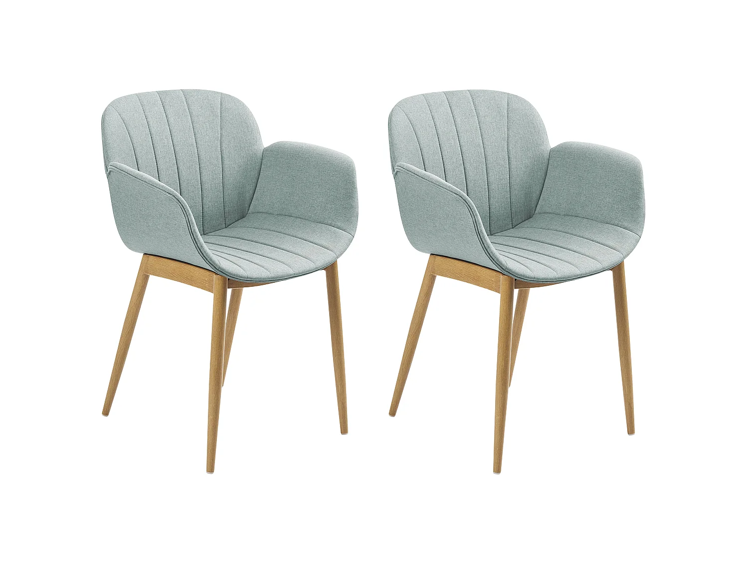 Set van 2 eetkamerstoelen ALICE Mintgroen