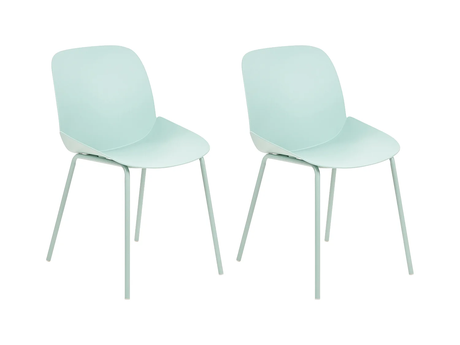 Lot de 2 chaises de salle à manger MILACA Vert menthe