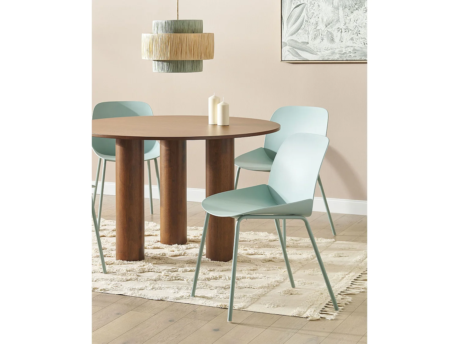 Zestaw 2 krzeseł do jadalni MILACA Miętowy