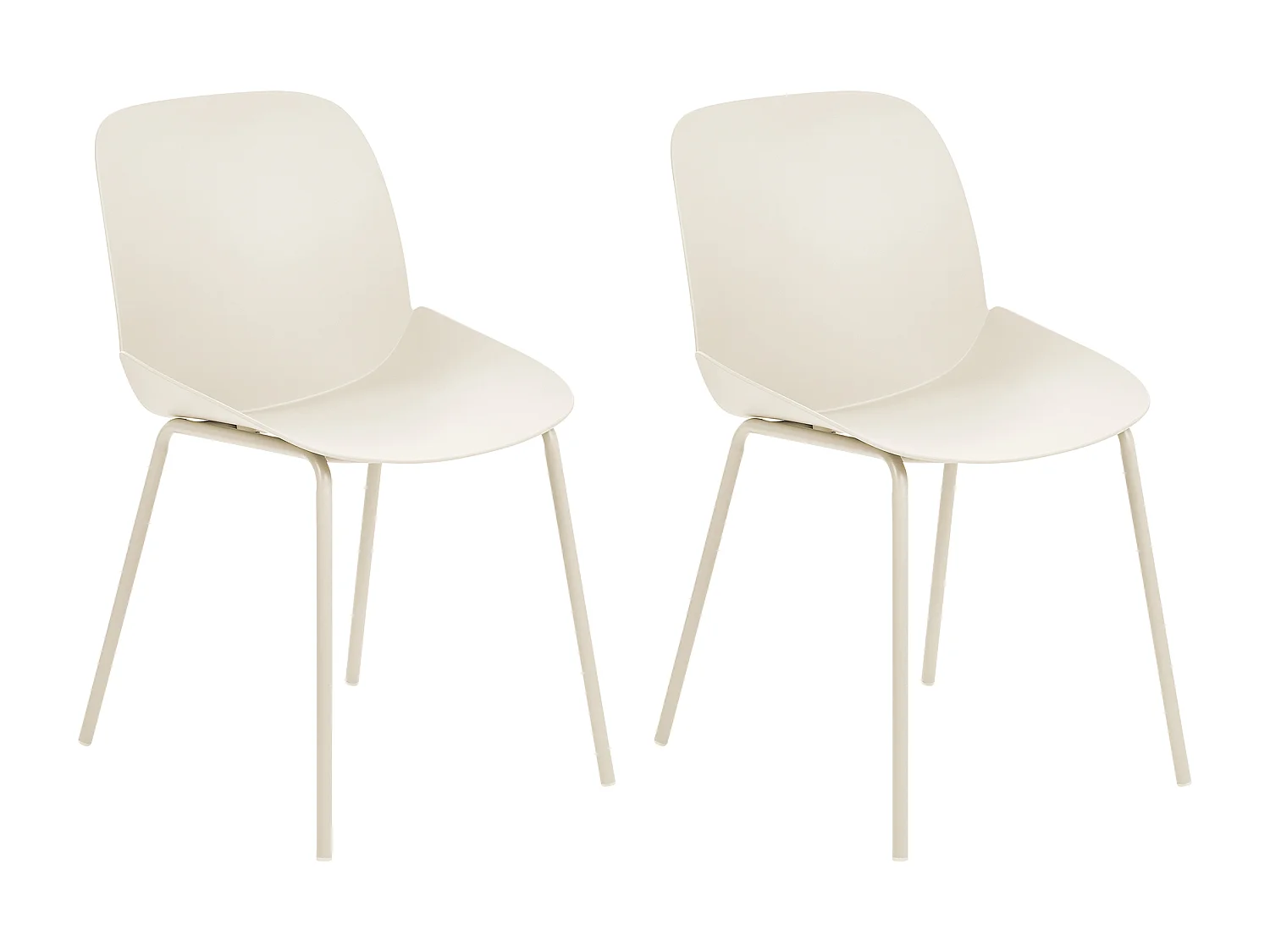 Set van 2 eetkamerstoelen MILACA Beige