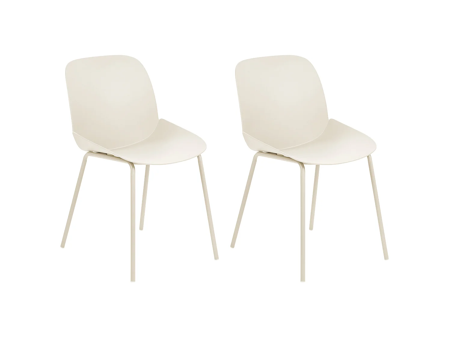 Set van 2 eetkamerstoelen MILACA Beige