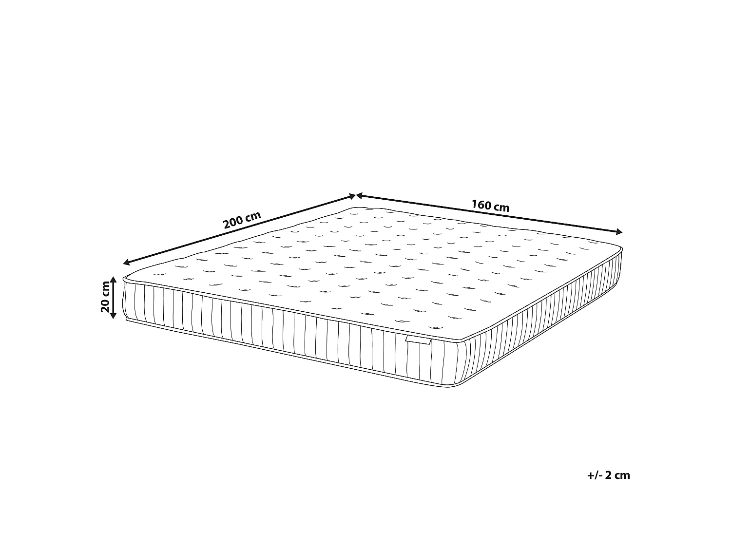 Matelas à ressorts ensachés DREAM 160 x 200 cm Ferme