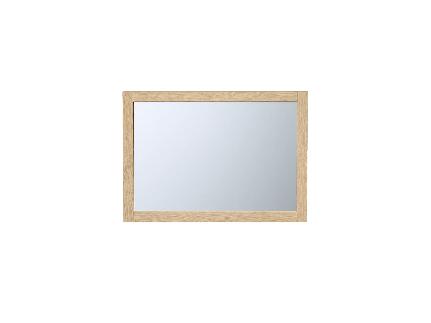 Meuble de salle de bain avec vasque à poser en pierre et miroir - Placage chêne - 60 cm - MILIPAM