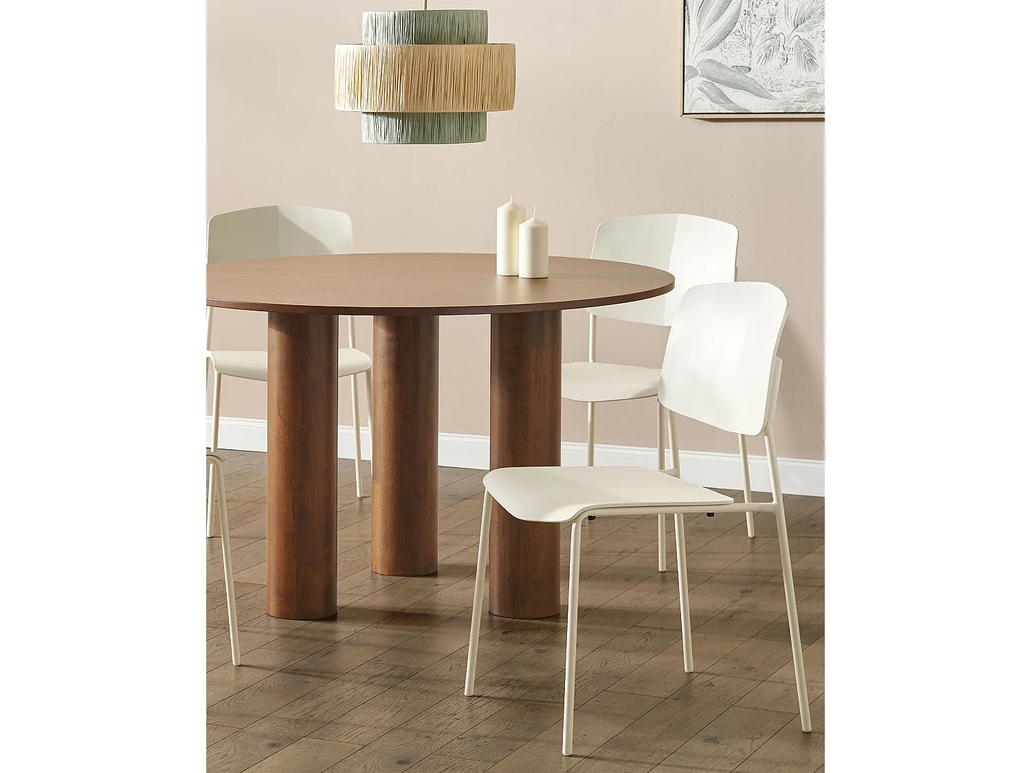 Conjunto de 4 cadeiras de jantar ASTORIA Creme