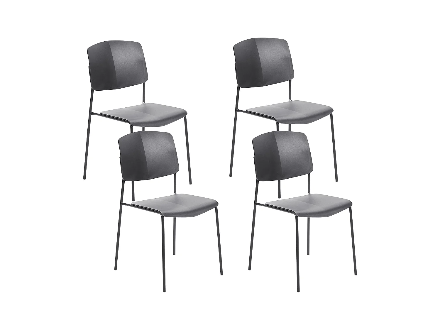 Lot de 4 chaises de salle à manger ASTORIA Noir