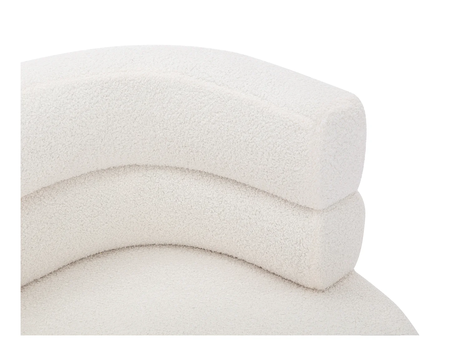 Sofá de 2 plazas de tela de rizo blanco CAMEDO