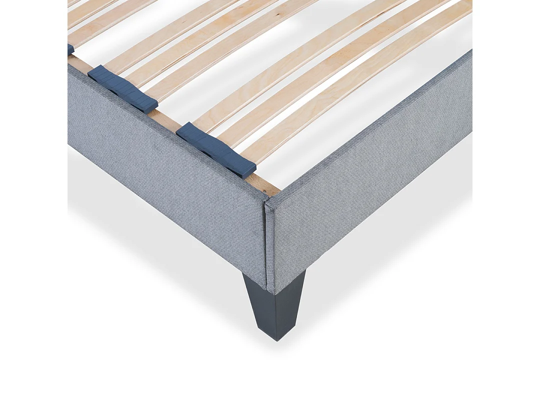 OLYMPE LITERIE | Sommier à lattes en bois ERGOSTAR 120x190 cm | Coloris Gris clair | Livré en kit