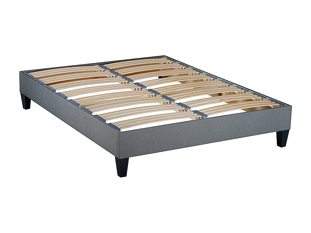 OLYMPE LITERIE | Sommier à lattes en bois ERGOSTAR 120x190 cm | Coloris Gris clair | Livré en kit